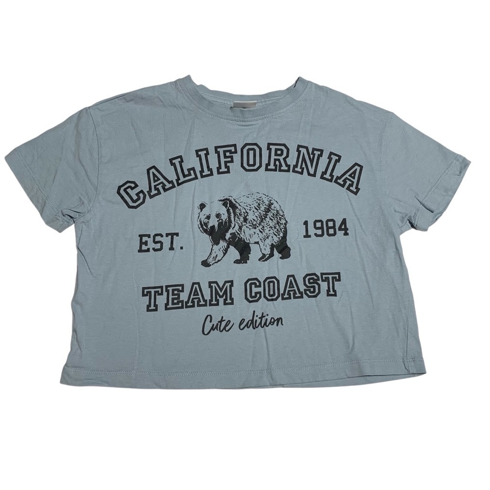 Zara Blue California Bear‎ Tee